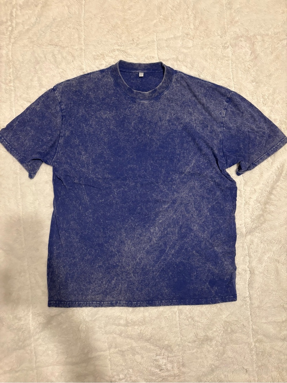 Blue Acid Mineral Wash Oversized T-Shirt Size L Vintage 90s Style Streetwear
